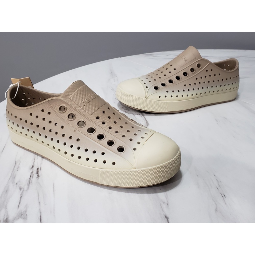 NEW WOMENS 5 Native Shoes Jefferson Sugarlite Ombre Tan Brown Slip-On water shoe